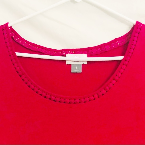 Old Navy Pink Floral Fringe Shirt Size Large - Picture 2 of 4